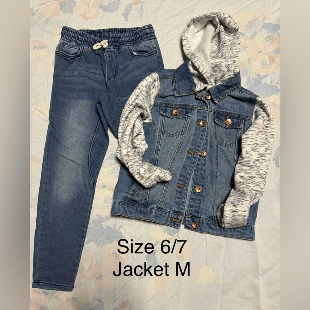 Girls/Boys Denim jacket w jeans (jeggings/soft)